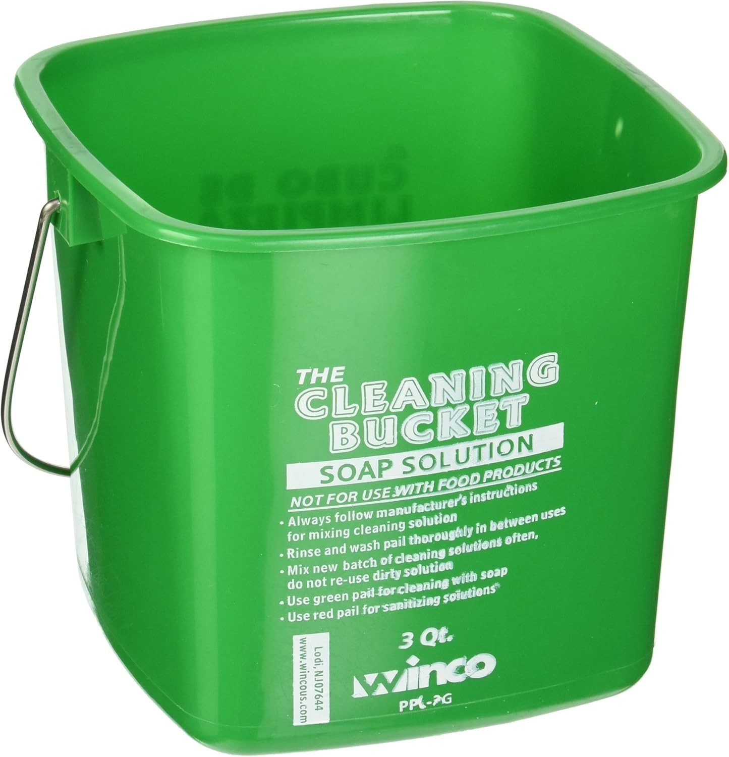 PPL-3G Cleaning Bucket, 3-Quart, Green Soap Solution