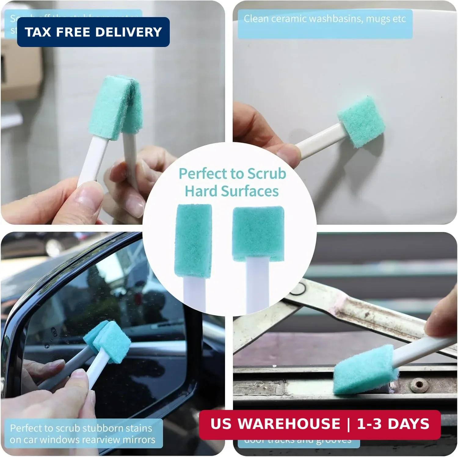 Small Cleaning Brush Set for Household, Car Vent Detailing Cleaning Stick, Humid
