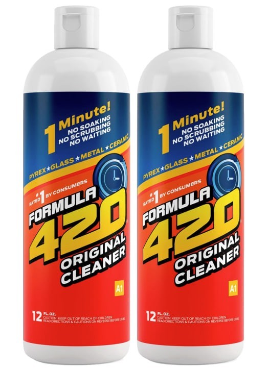 Formula 420 Cleaner – Glass, Metal and Ceramic – 12 Oz. Bottles. 2 Pack