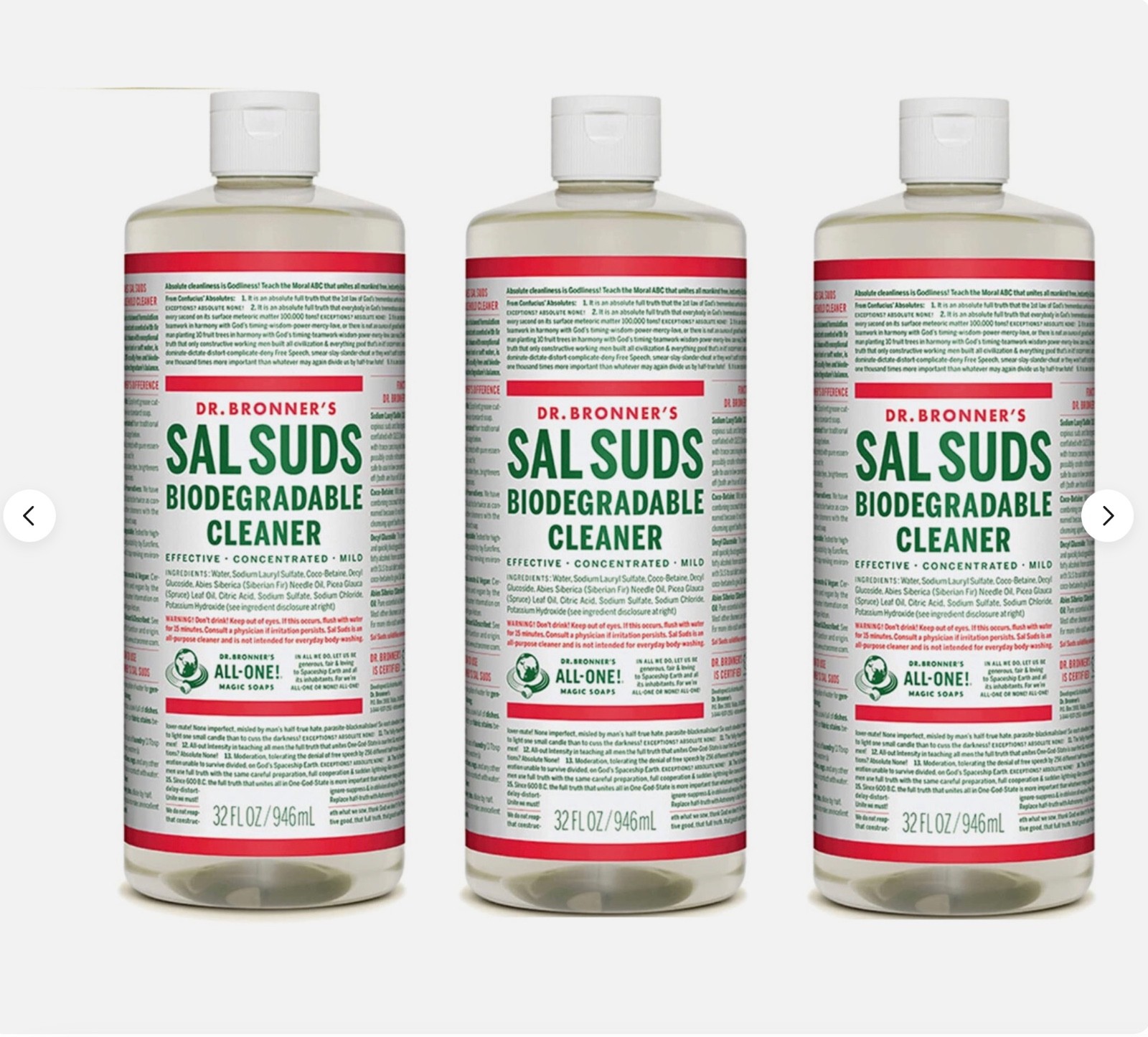 Dr. Bronner’s Sal Suds Biodegradable Cleaner – 32 fl. oz