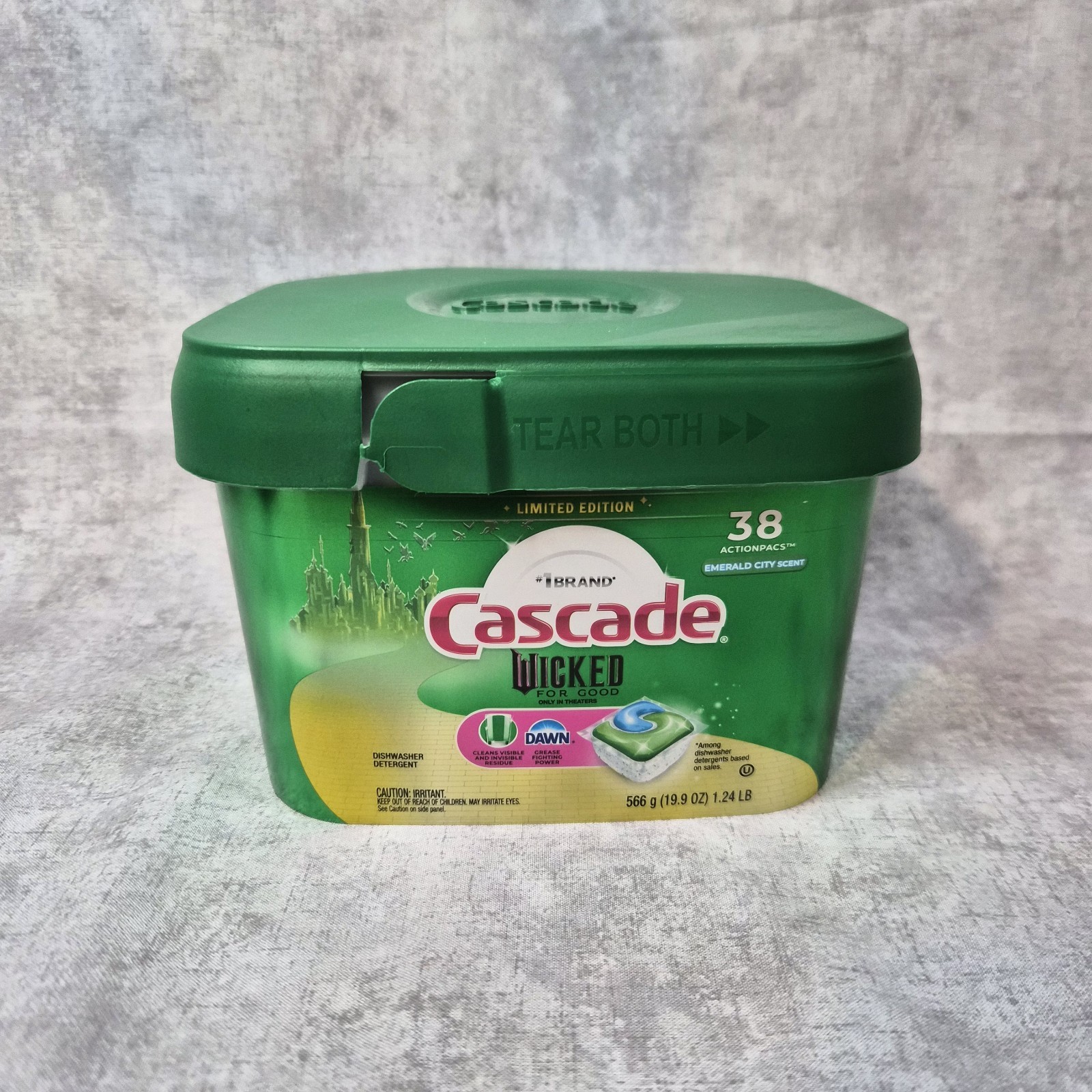 Cascade Actionpacs 38ct Wicked For Good Limited Edition Dishwasher Detergen Pods