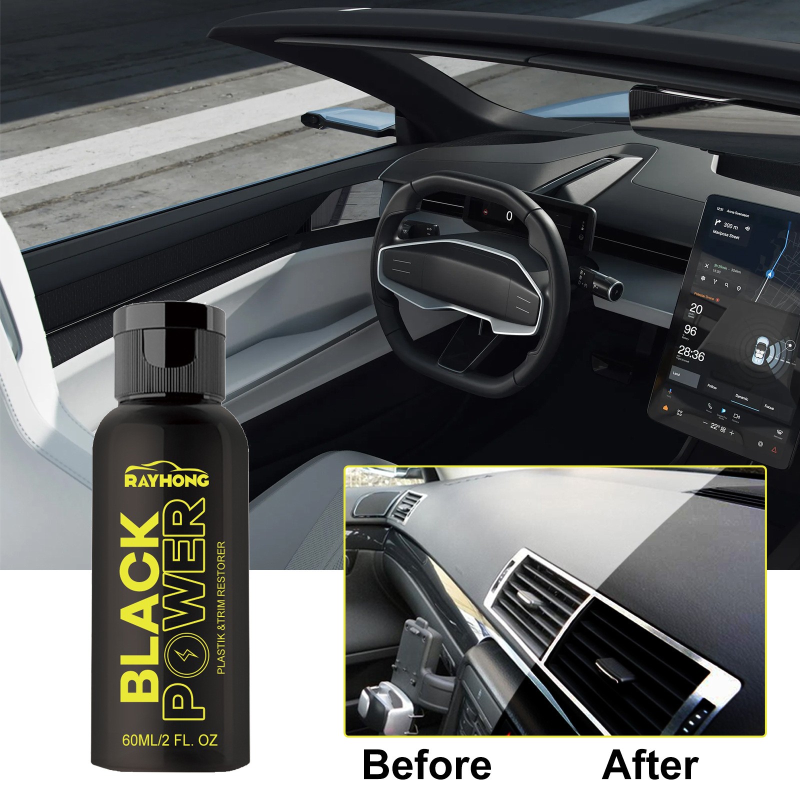 Plastic Restorer for Car & Motorcycle – Trim & Dashboard Restorer