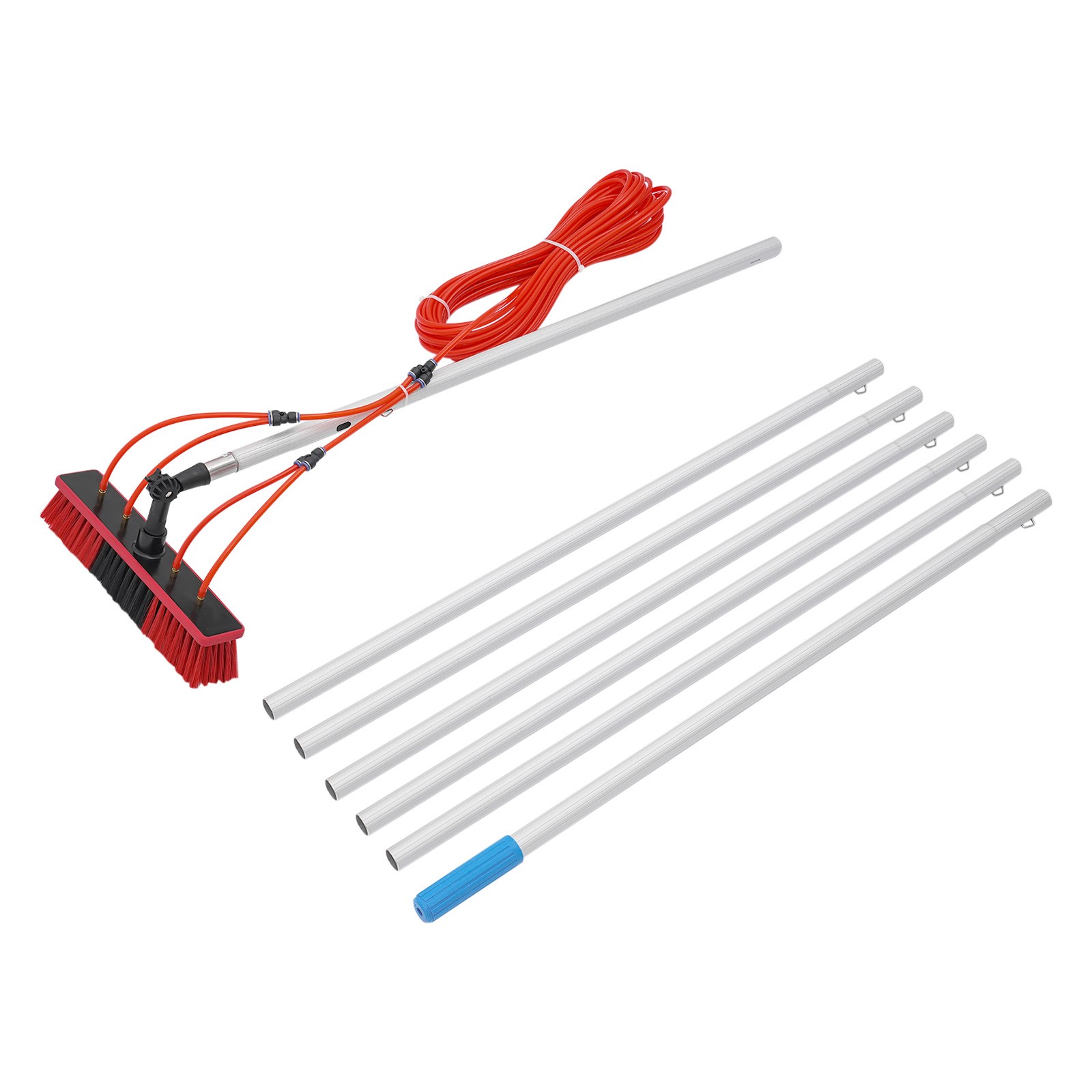 23FT Solar Panel Cleaning Brush Outdoor Window Adjustable Pole Cleaning Kit
