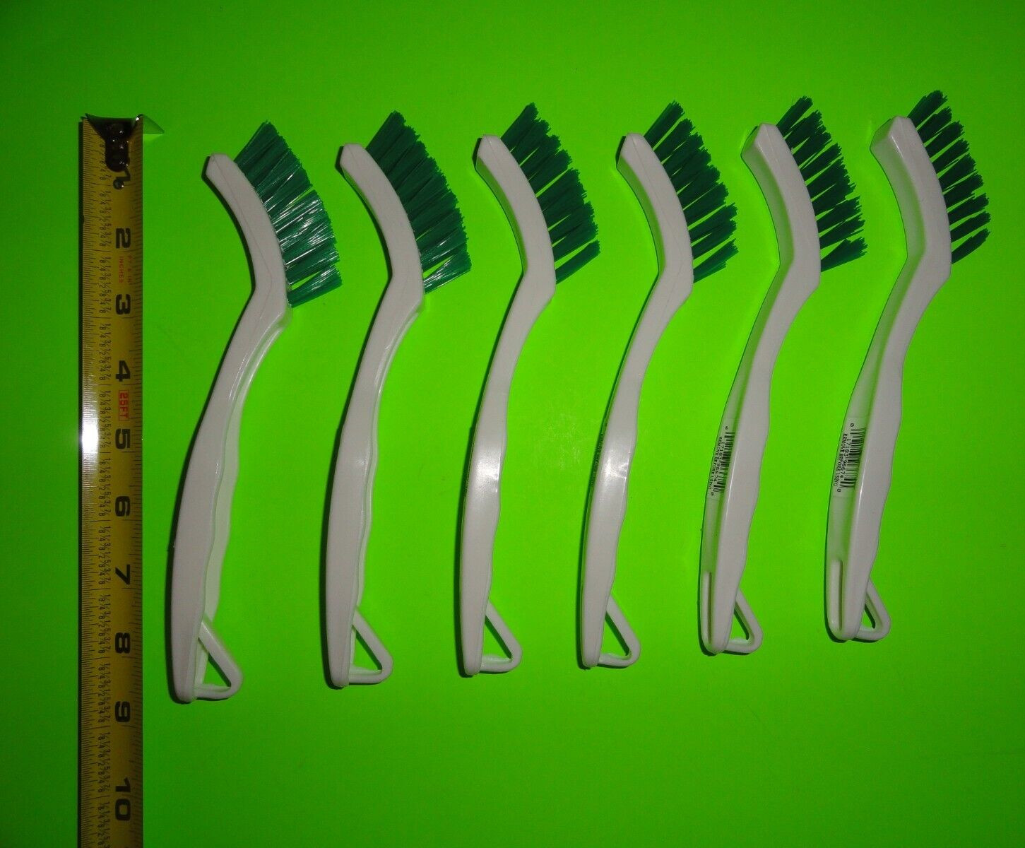 6x Heavy Duty Kitchen & Bathroom 8-3/8 in Cleaning Grout Tile Firm Bristle Brush