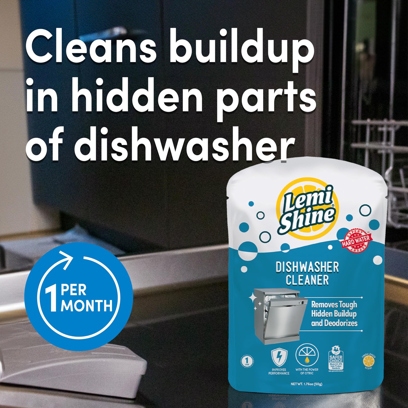 Natural Dishwasher Cleaner Powder – Citric Acid Hard Water Stain Biodegradable