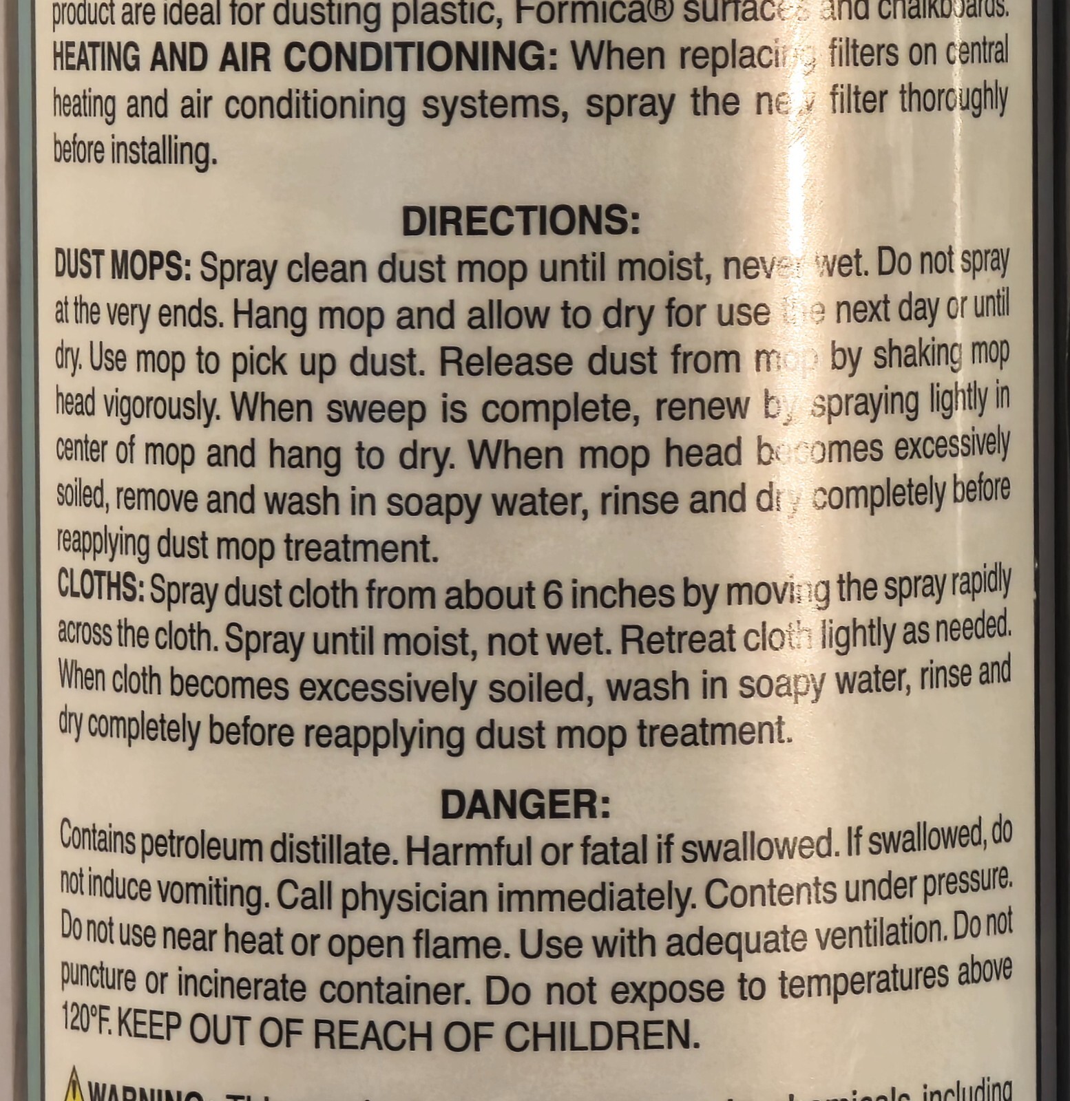 2-18Oz. Cans Misty Dust Mop Treatment by Amrep-Pine Fragrance-No Wax/No Silicone