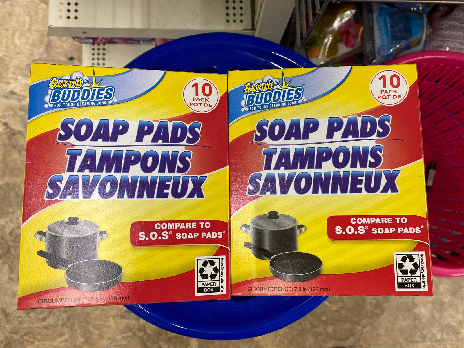 SCRUB BUDDIES STEEL WOOL SCRUBBING SOAP PADS SAVONNEUX ( 10 Pack in a BOX ) NEW