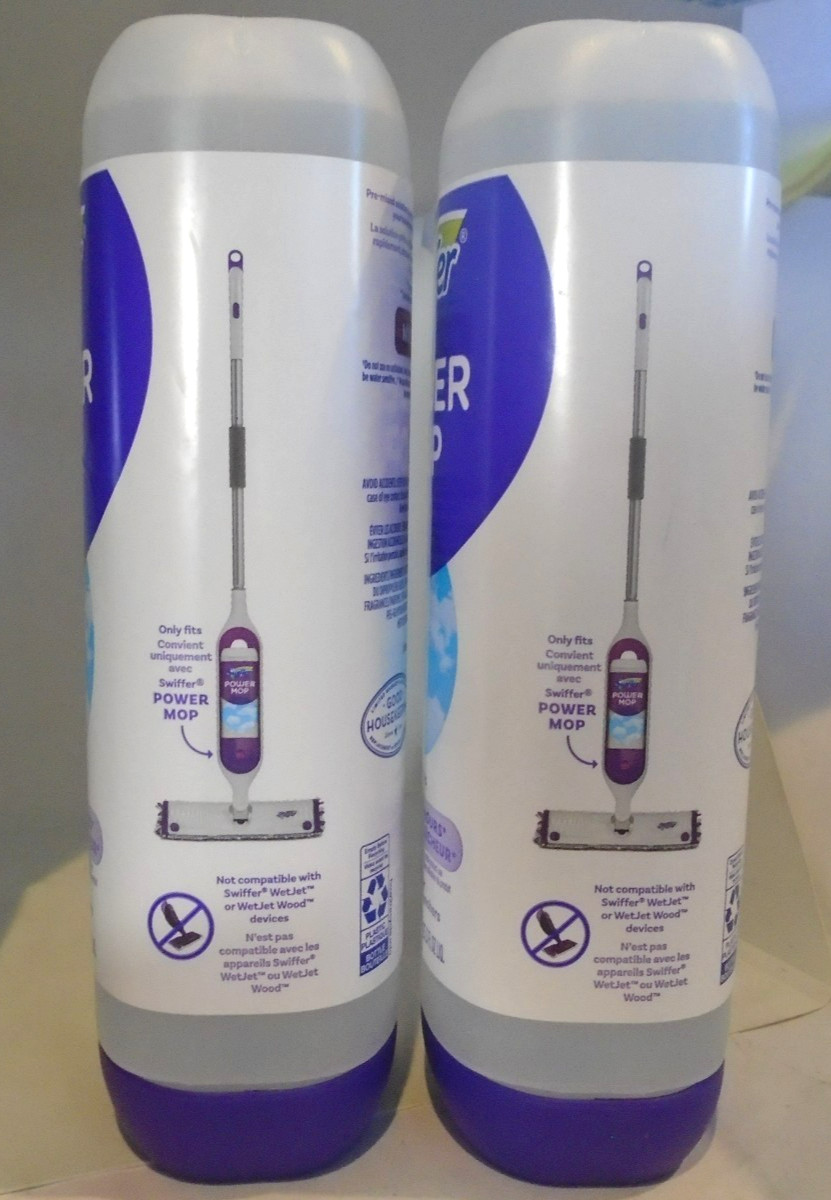 Swiffer Power Mop Floor Cleaning Solution Fresh Scent Floor Cleaner 25.3 oz, 2x.