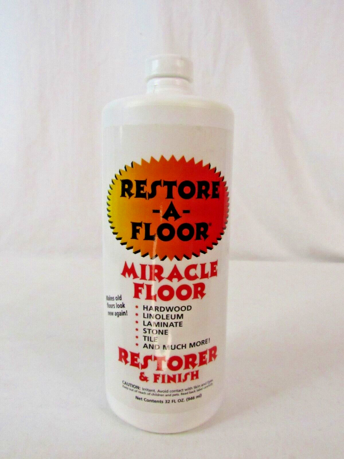 Restore-A-Floor Miracle Finish 32 OZ Wood Polish Hard Wax Stone Tile- New Sealed