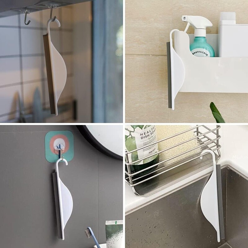 Tiny Bathroom Shower Mirror Squeegee Water Wiper Tool Sink Tiles Glass Cleaning