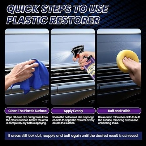 Black Plastic Restorer for Cars – Ceramic Trim Coating Restores Faded Black Trim