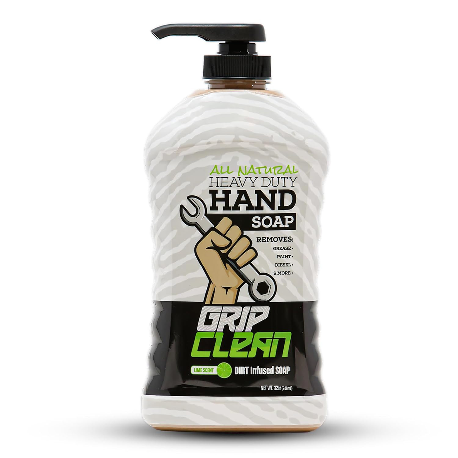 Grip Clean Heavy Duty Hand Cleaner for Mechanics – Natural Pumice & Clay-Infused