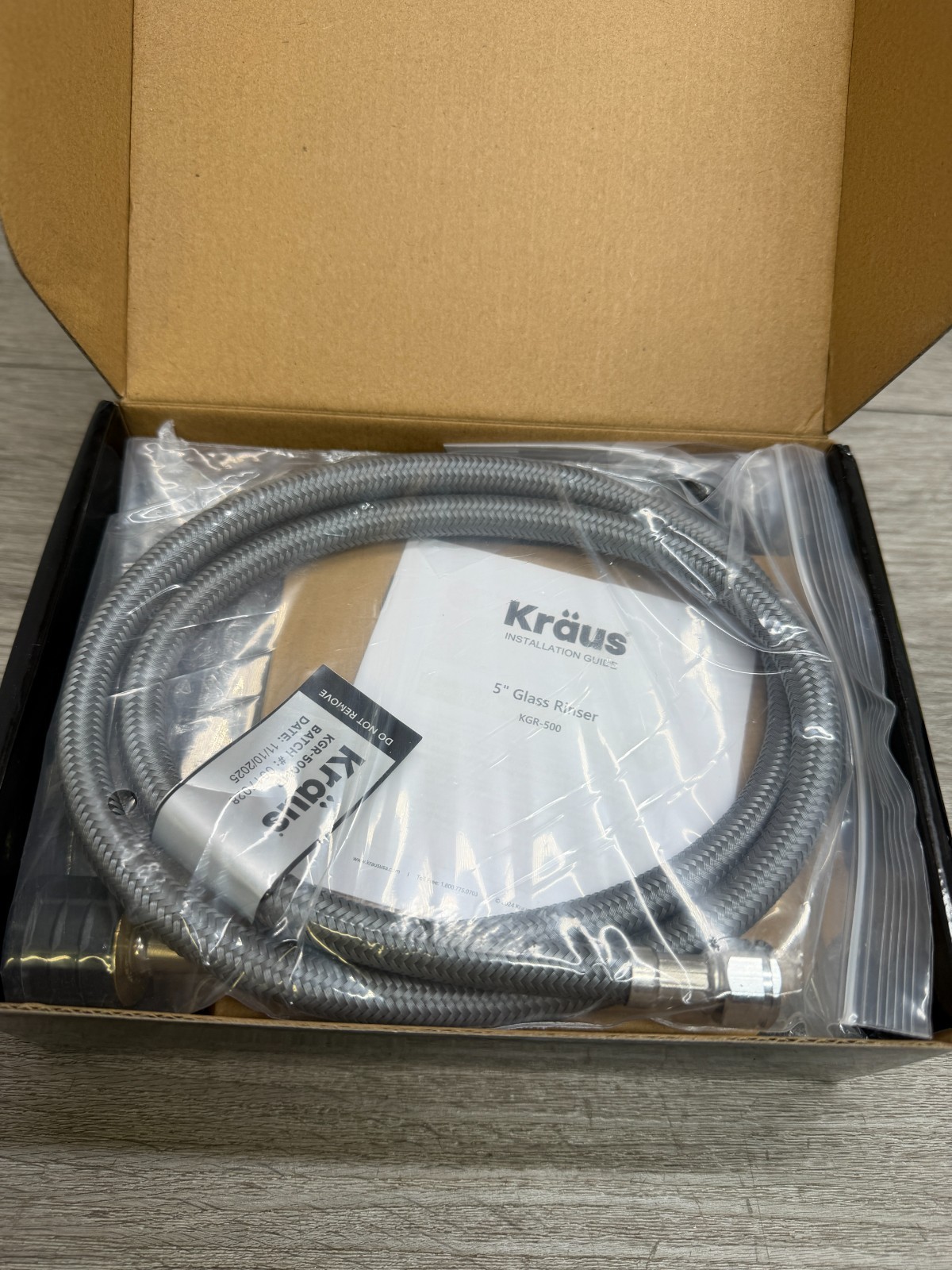 KRAUS CleanMate Glass Rinser KGR-500MB: Matte Black for Kitchen Sink