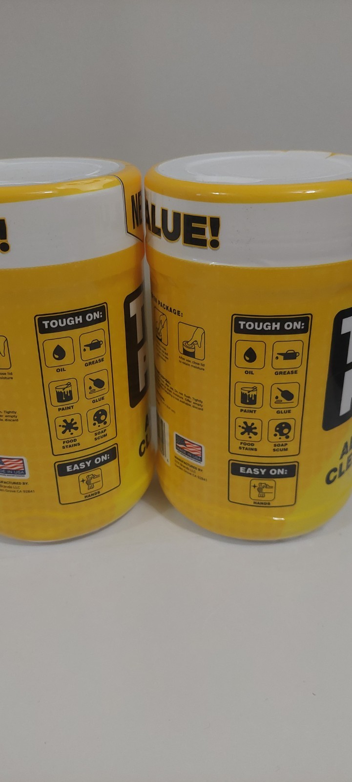 Lot of 2 Tough Plus Heavy Duty All Purpose Cleaning Wipes 160 Each 320 Total
