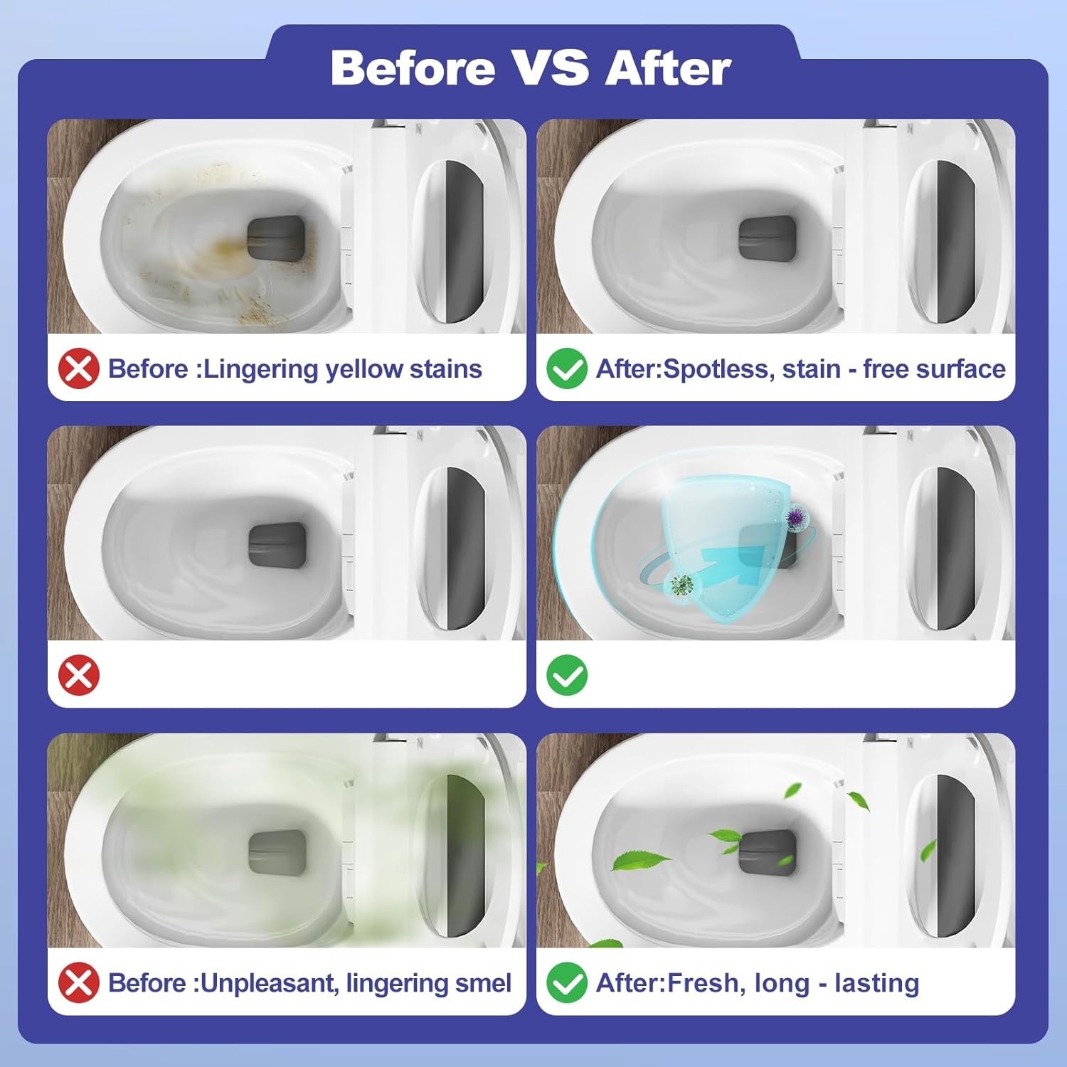 Toilet Cleaner – 2 Bottles, Powerful Bathroom Cleaning Product, Effectively