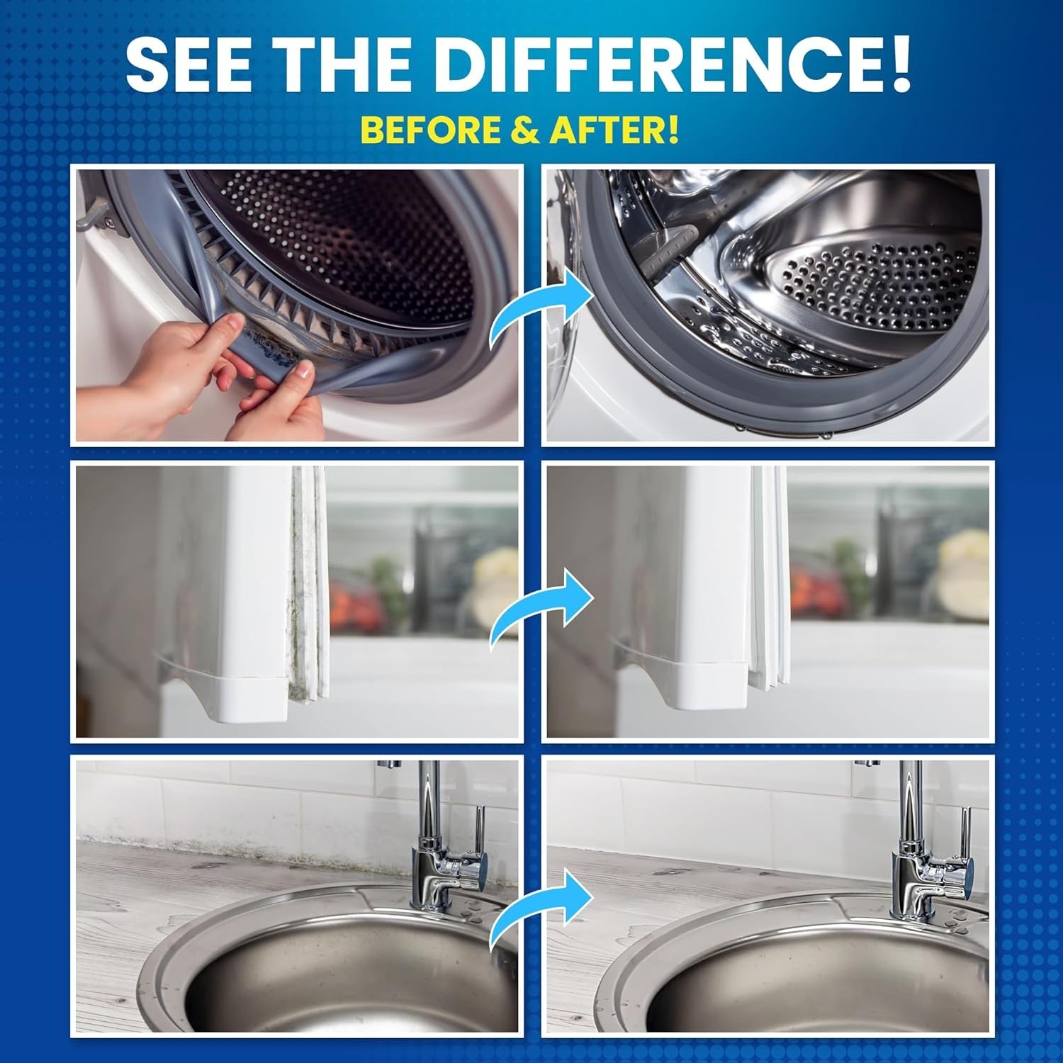 Mold Stain Remover Power Gel Cleaner Heavy Duty Cleaning Solution for Front Load