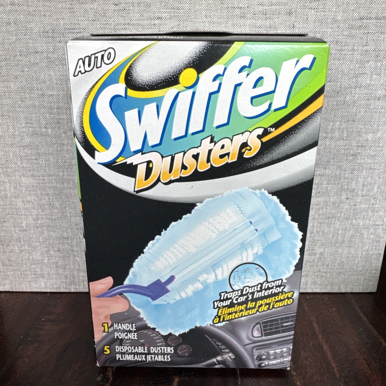 Swiffer Dusters Auto Kit With Disposable Refills Trap Lock 1 Handle + 5 Dusters