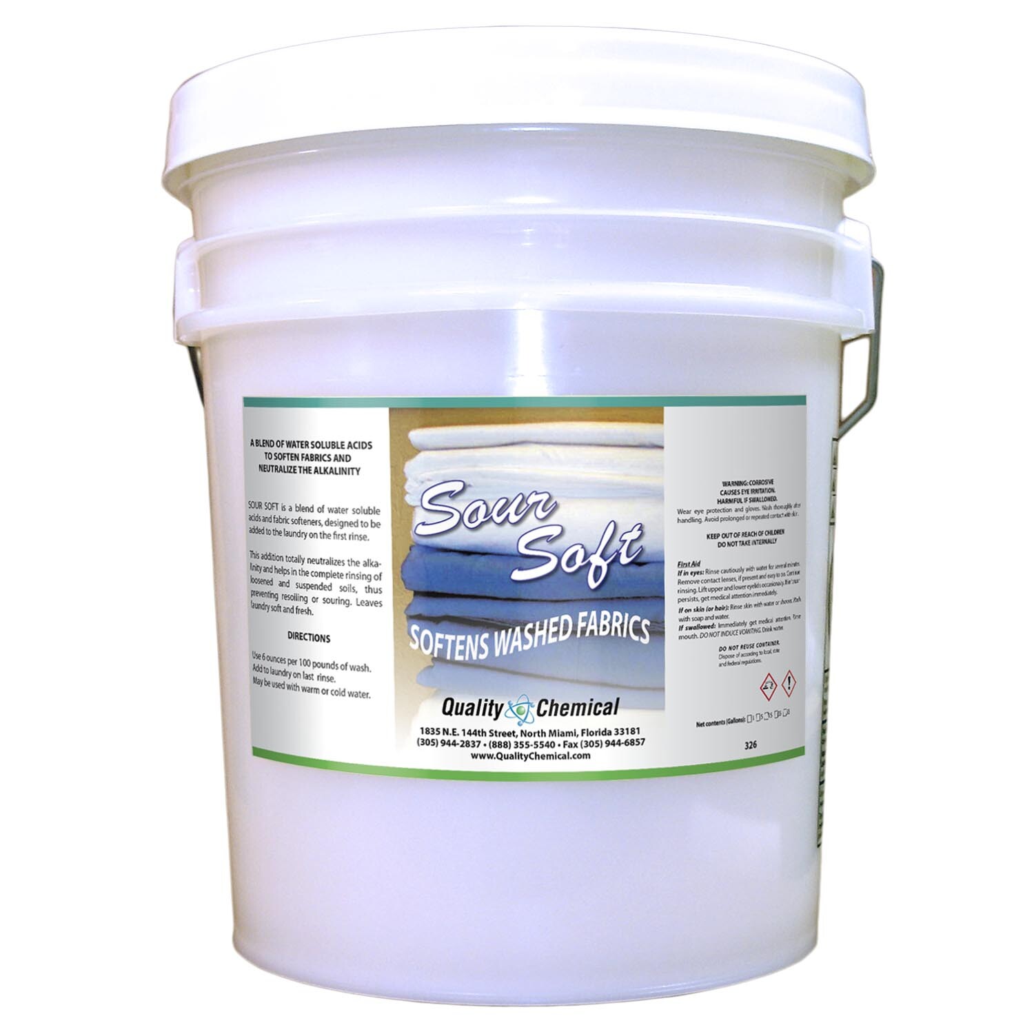 Sour Soft – Commercial Laundry Sour & Softener in One – 5 gallon pail