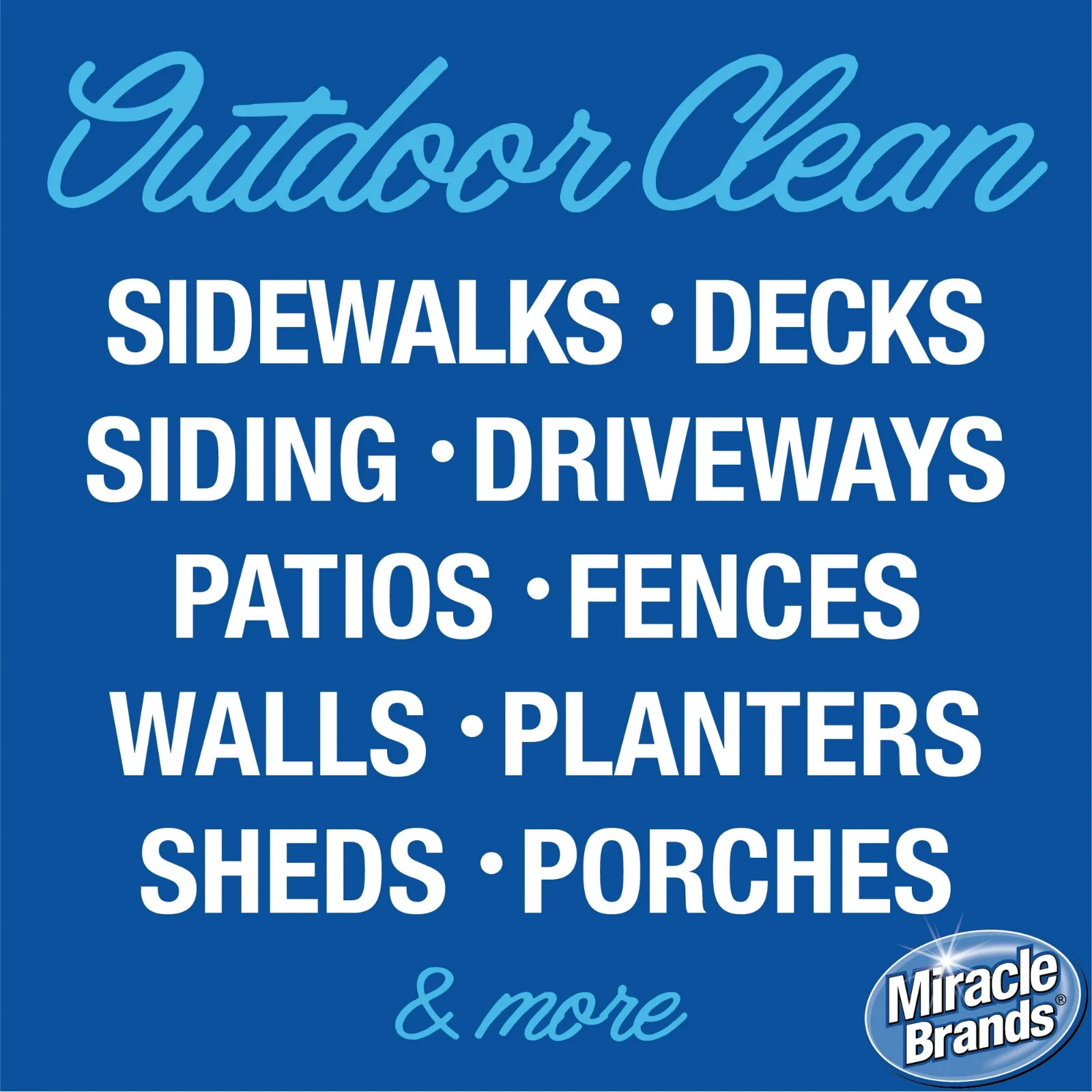 Outdoor Cleaner Spray-On Concentrate 64oz Algae Mold Mildew Stain Remover
