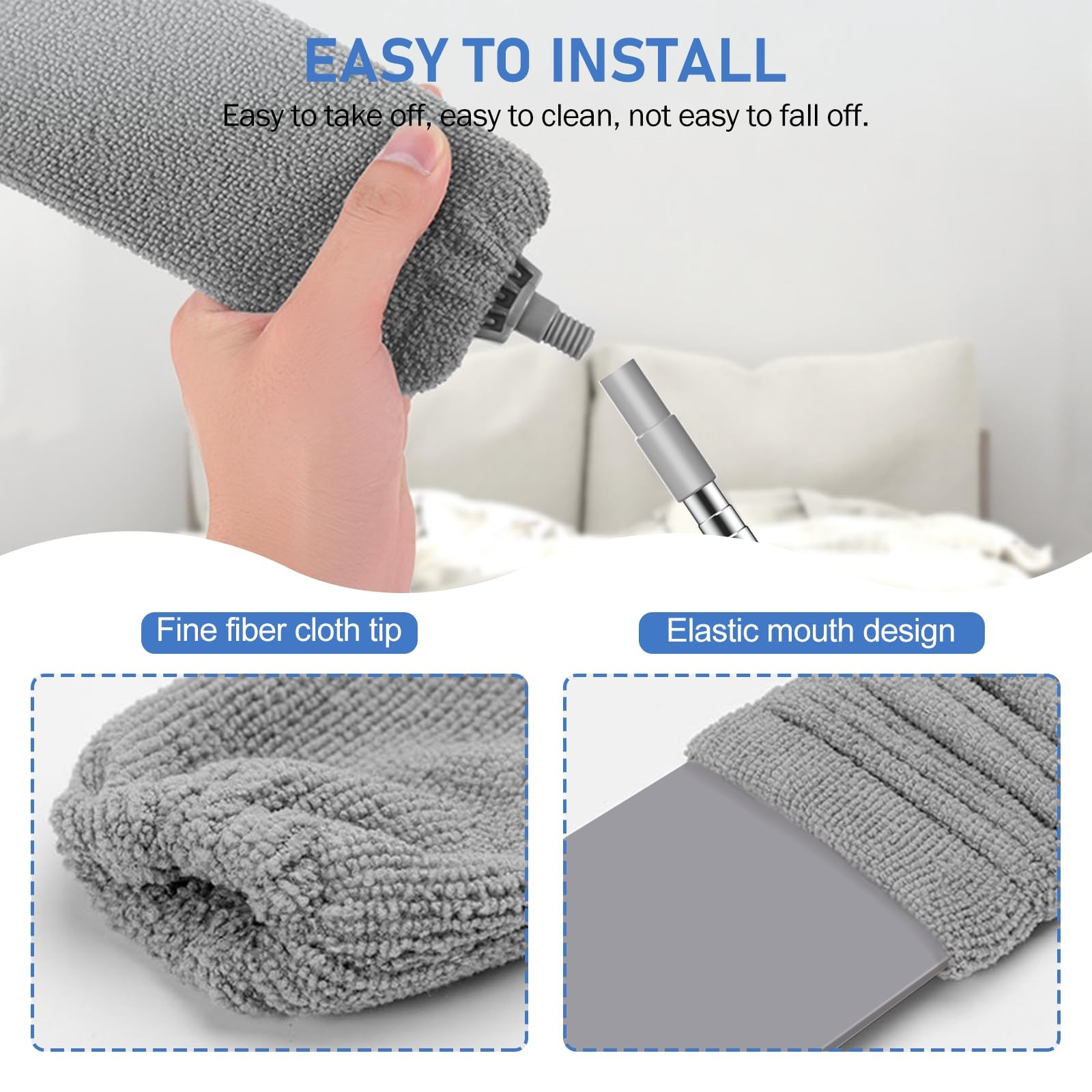 Dusters for Cleaning Retractable Gap Duster with Extension Pole Long Handle C…