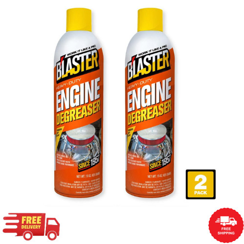 (2 pack) Blaster Engine Degreaser Heavy-Duty Cleaner Spray 15 oz. Free Shipping