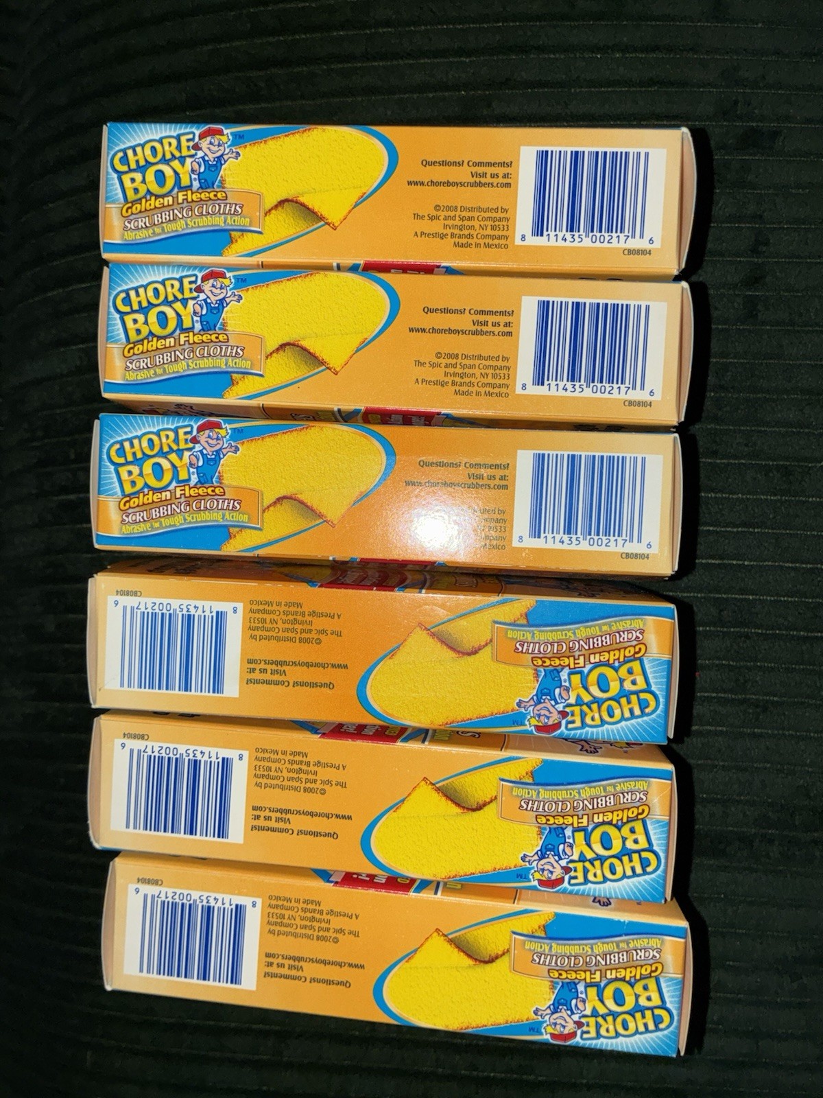 Lot Of (12) CHORE BOY Golden Fleece Scouring Cloths Pads Scrubbing, 6 Boxes Of 2