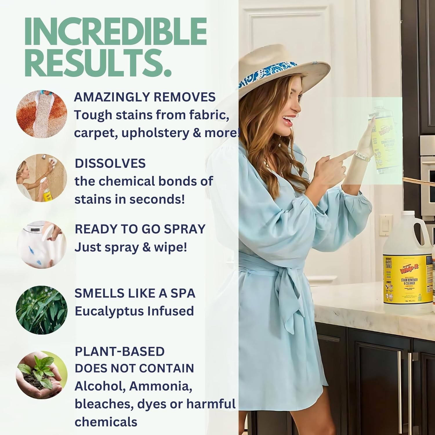 It Cleaner Concentrate, Multi Purpose Stain Remover, Plant Based Enzyme Cleaner,