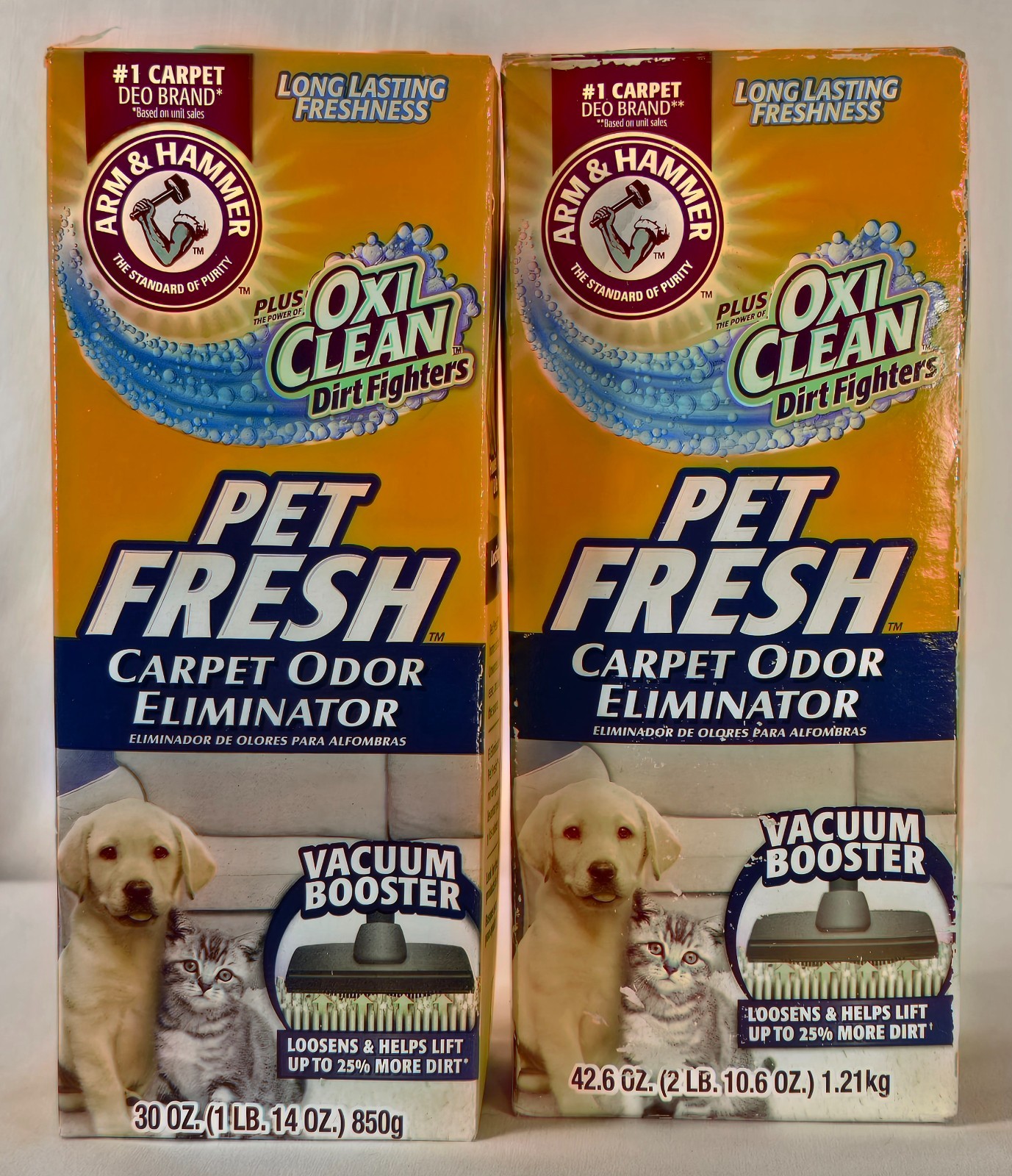 2 Boxes (Different Sizes) Arm & Hammer Pet Fresh Carpet Odor Eliminator