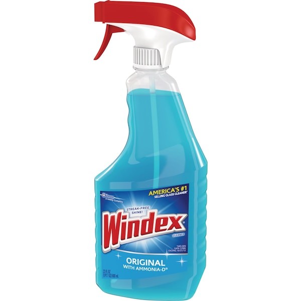 Windex 313042 Liquid Glass And Surface Cleaner, 23 Oz., Blue, Unscented,