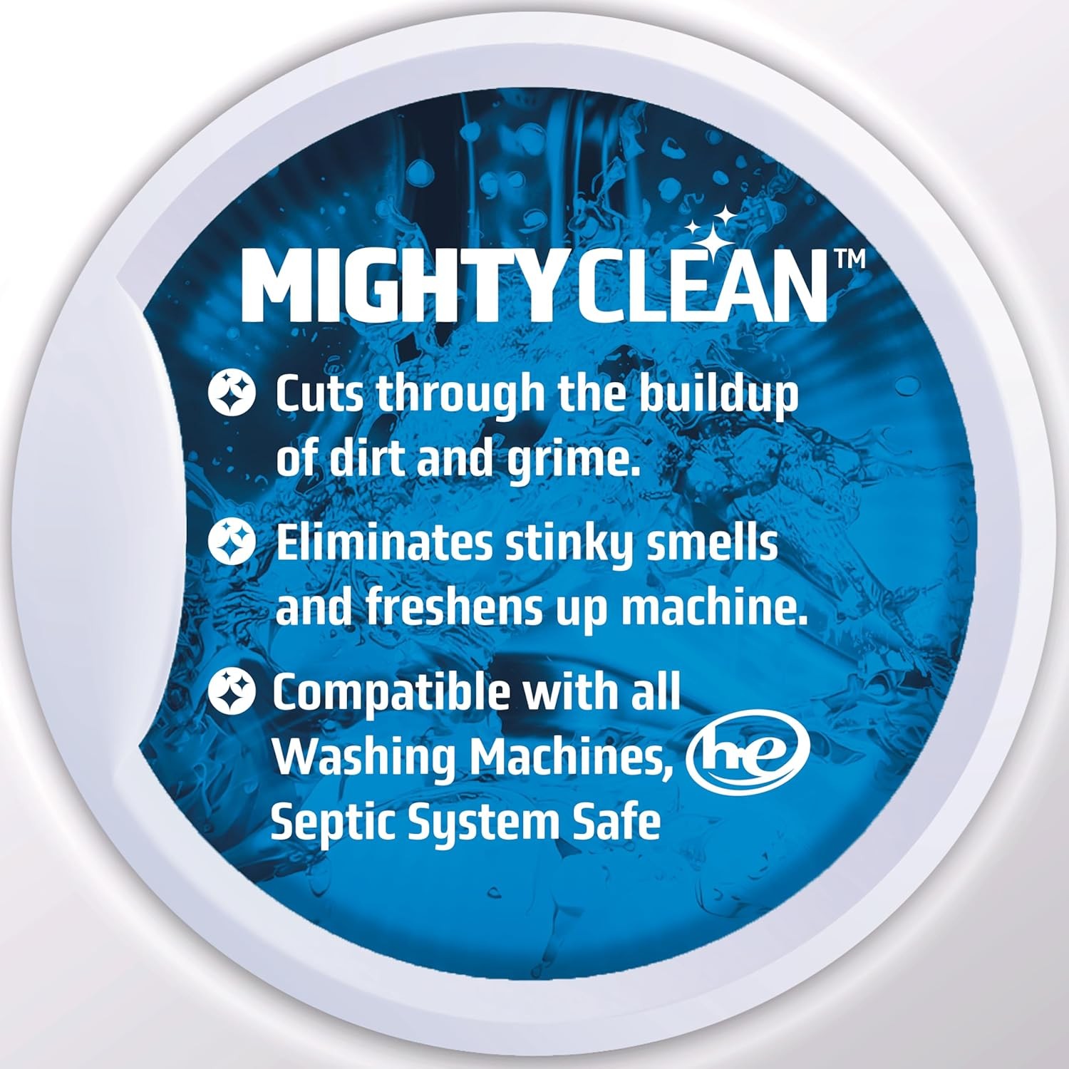 MIGHTY CLEAN Washing Machine Cleaner Tablets 24 Pack 1 Year Supply, Septic Safe