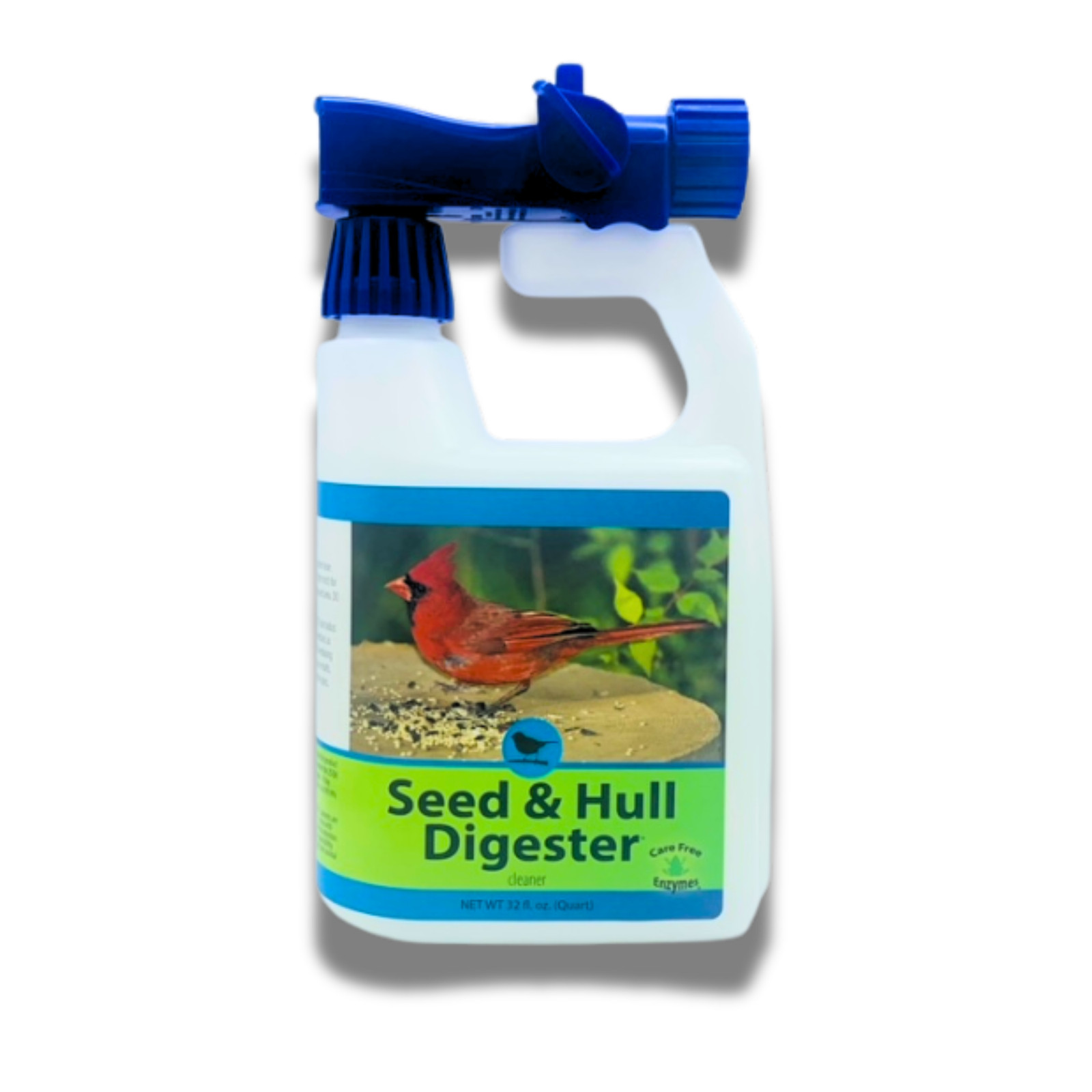 Bird Seed Hull & Waste Digester | Natural Cleaner for Under Feeders | 32 oz & 33