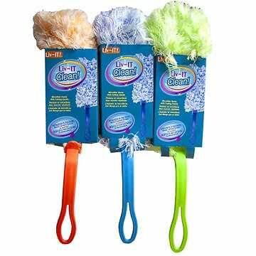 Liv – It Clean! Small Microfiber Duster with Folding Handle in Assorted Colors