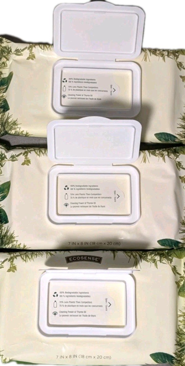 3 Melaleuca Sol-U-Guard Botanical Convenience Surface Cleaning 30 Wipes Ecosense