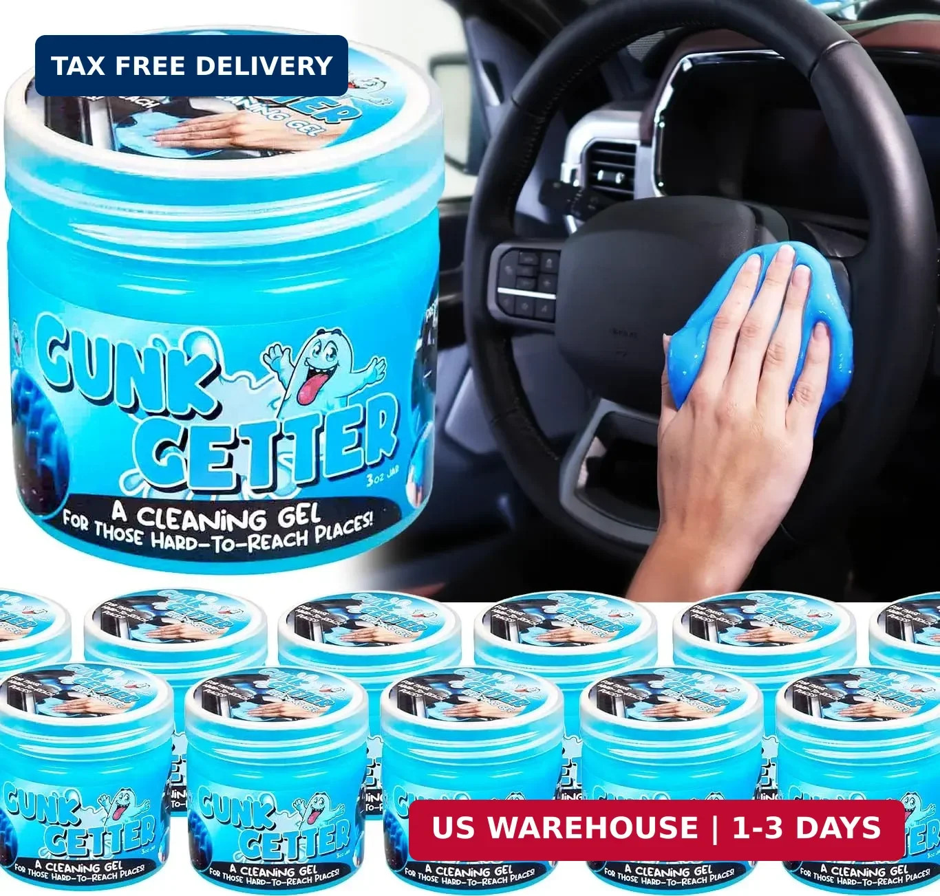 12 Pack Car Cleaning Gel Dust Remover Putty Auto Interior Keyboard Cleaner 70g