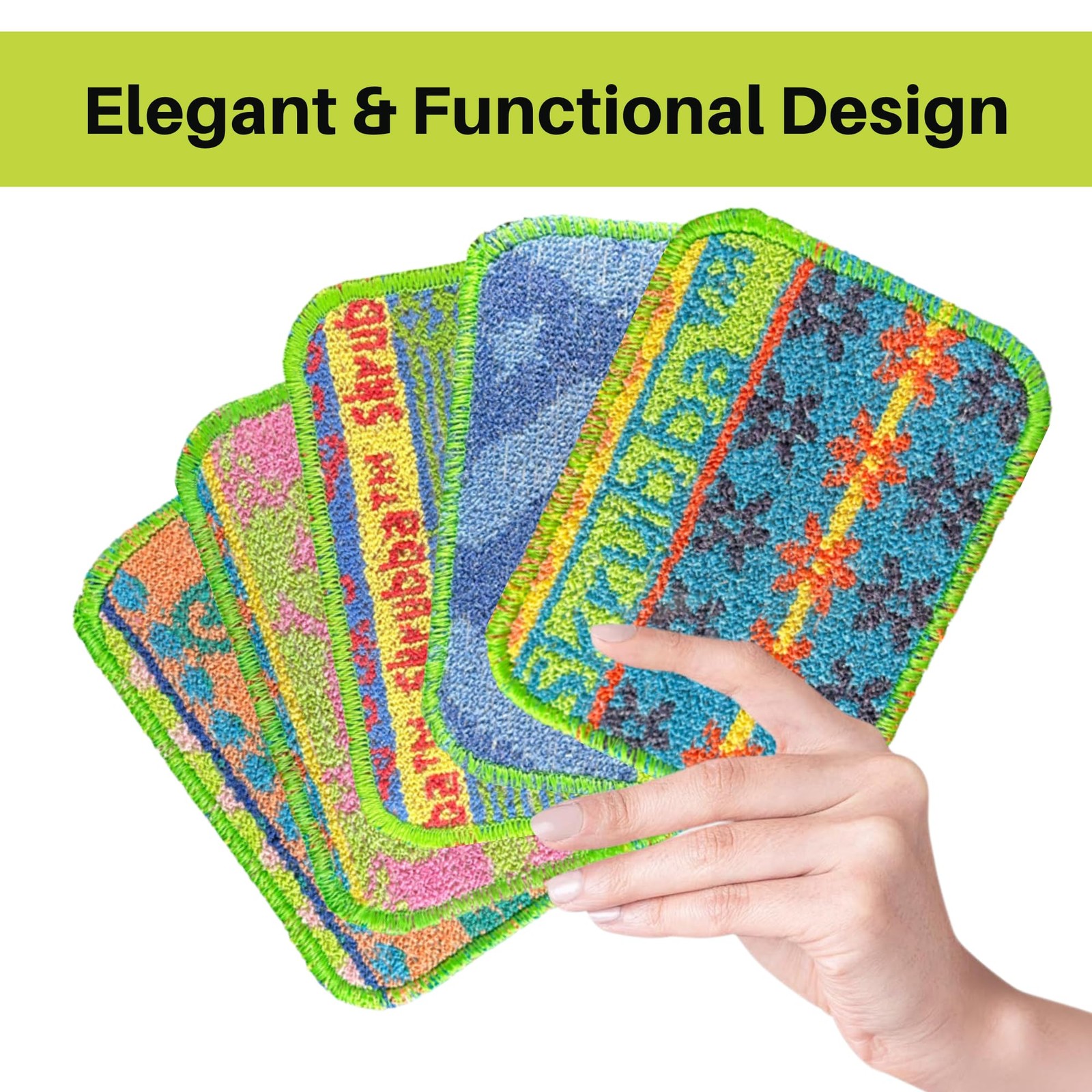 Wet-it! Skrubba 3-Pack Reusable Dish Scrubbers – Non-Scratch Scouring Pads fo…