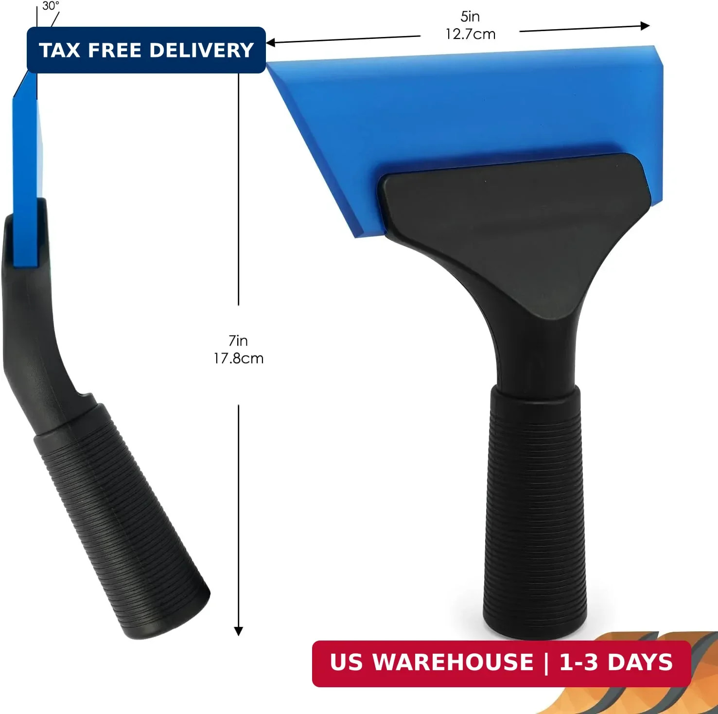 EHDIS Small Squeegee 5 inch Rubber Window Tint Windshield Scraper for Car,Glass,