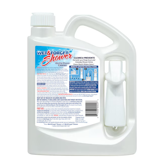 Wet & Forget 64 oz Soft vanilla essence Shower and Bathtub Cleaner Bleach-free,