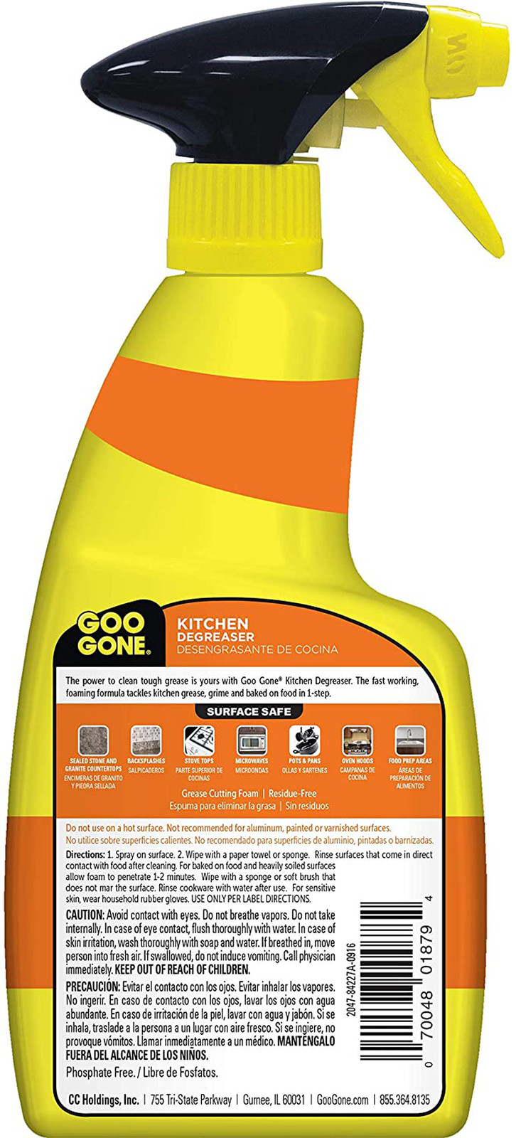 GOO GONE ~ KITCHEN Range Stove Tops DEGREASER Grease Grime Foaming Cleaner 28oz