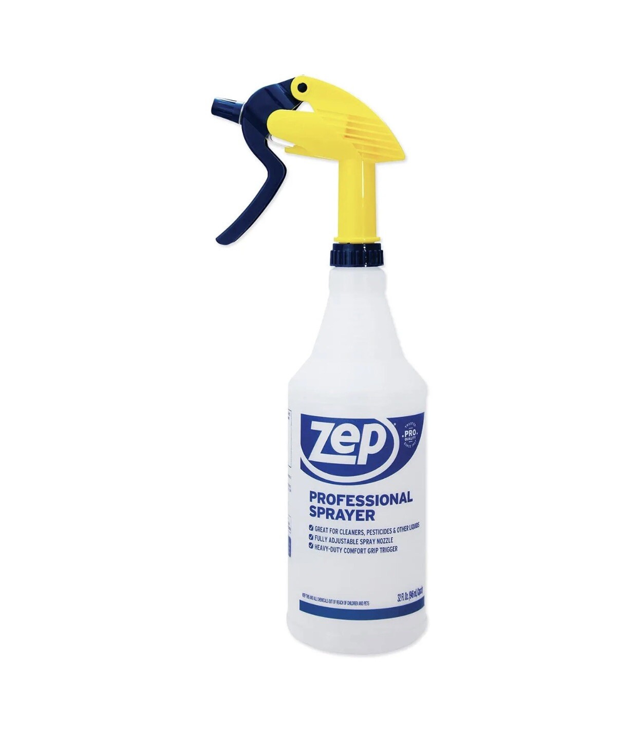 Zep 32 oz. Plastic Bleach Resistant Spray Bottle + Pump Trigger / Chemicals OK