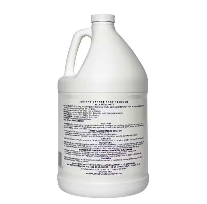 Folex 1 Gallon Instant Carpet Spot Remover Cleaner for Pet & Stain Odors FSR128