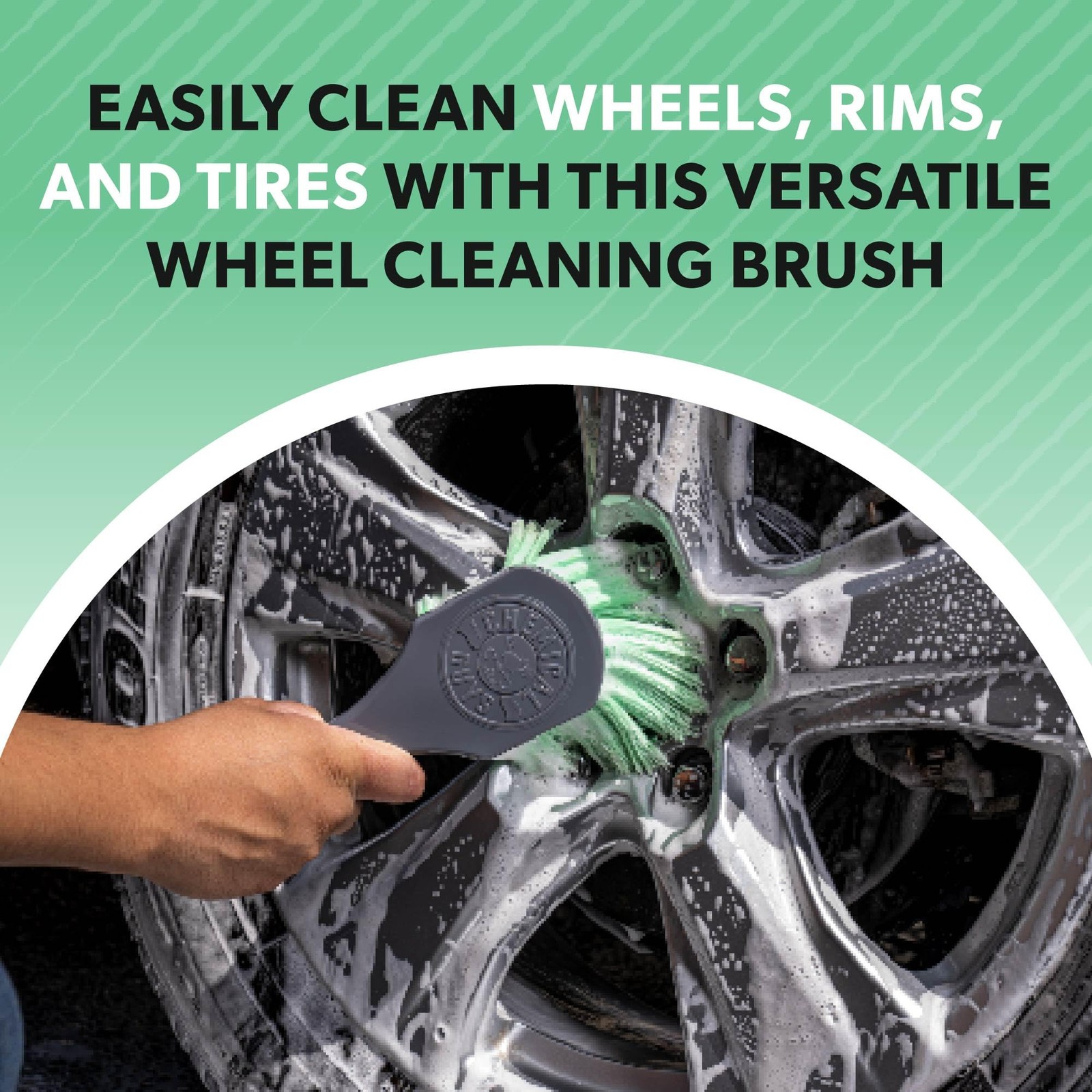 Wheelie All Exterior Surface and Wheel Brush Soft Bristles Safe Cleaning