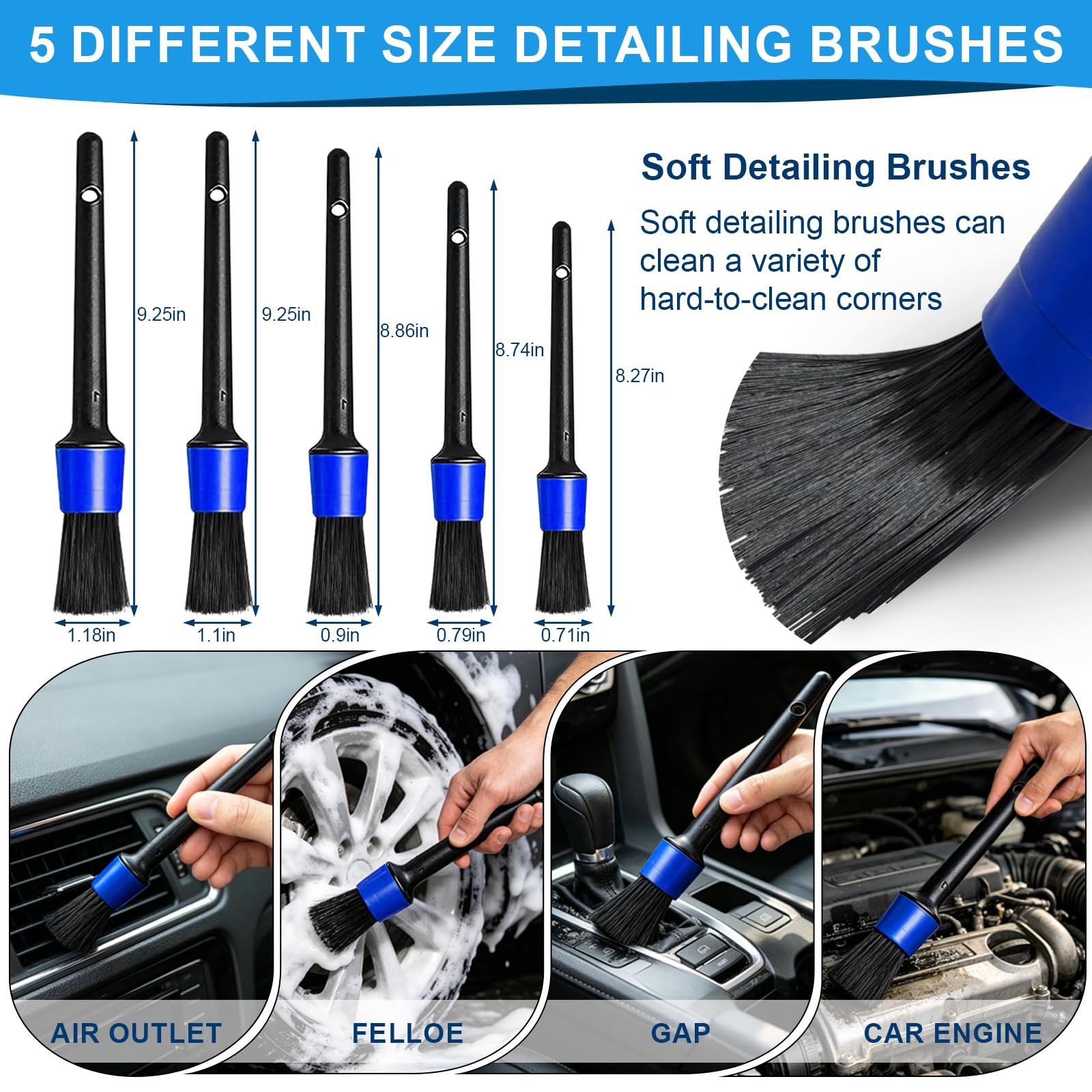 26PCS Car Detailing Kit, Car Detailing Brush Set, Car Cleaning Kit, Auto Deta…