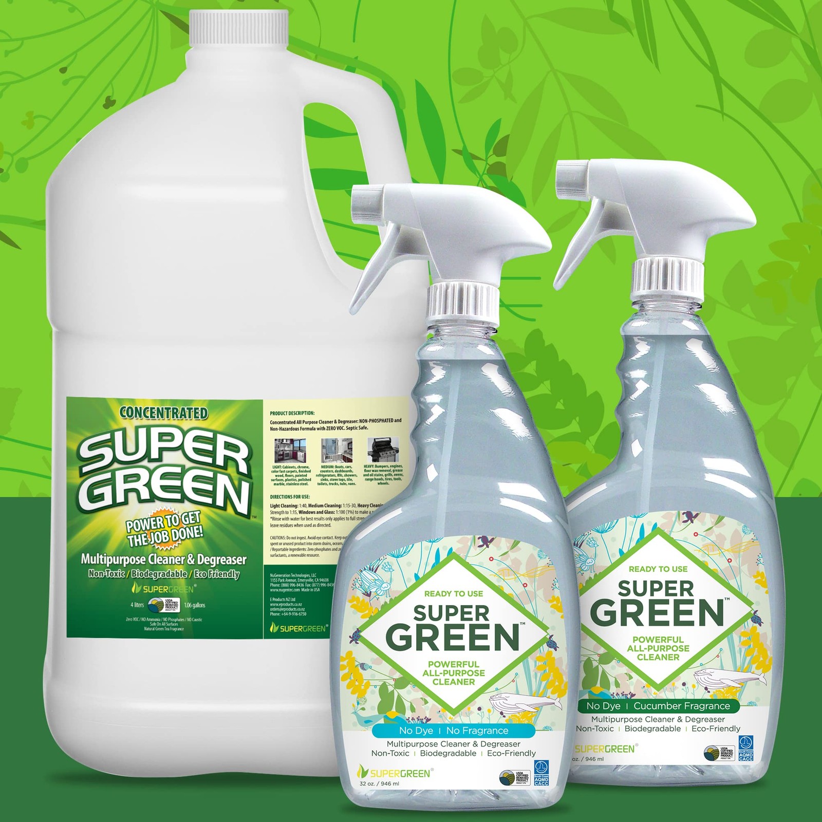 SuperGreen All-Purpose Cleaner | Scent Free | 32 Ounce 32 Fl Oz (Pack of 1)