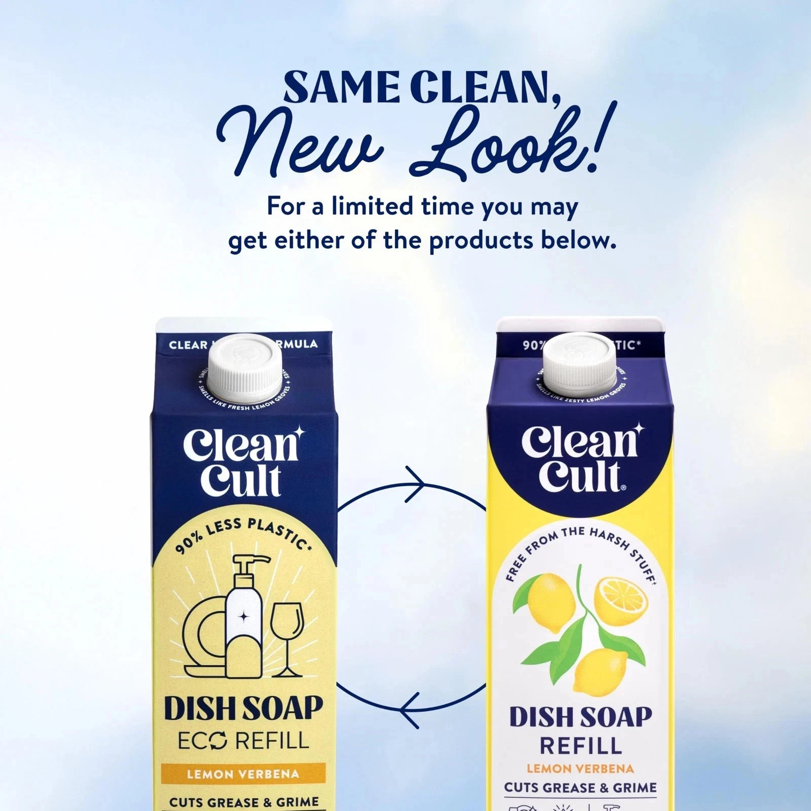 Cleancult Dish Soap Liquid Refills Plant Based Cleaning Power Cuts Grease &…