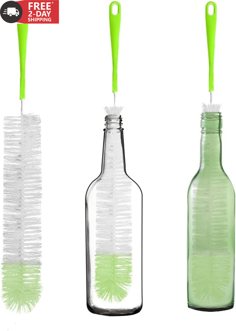 TISSA Long Bottle Cleaning Brush 18″ Extra Long X 2.17″ Extra Wide Brush for Was