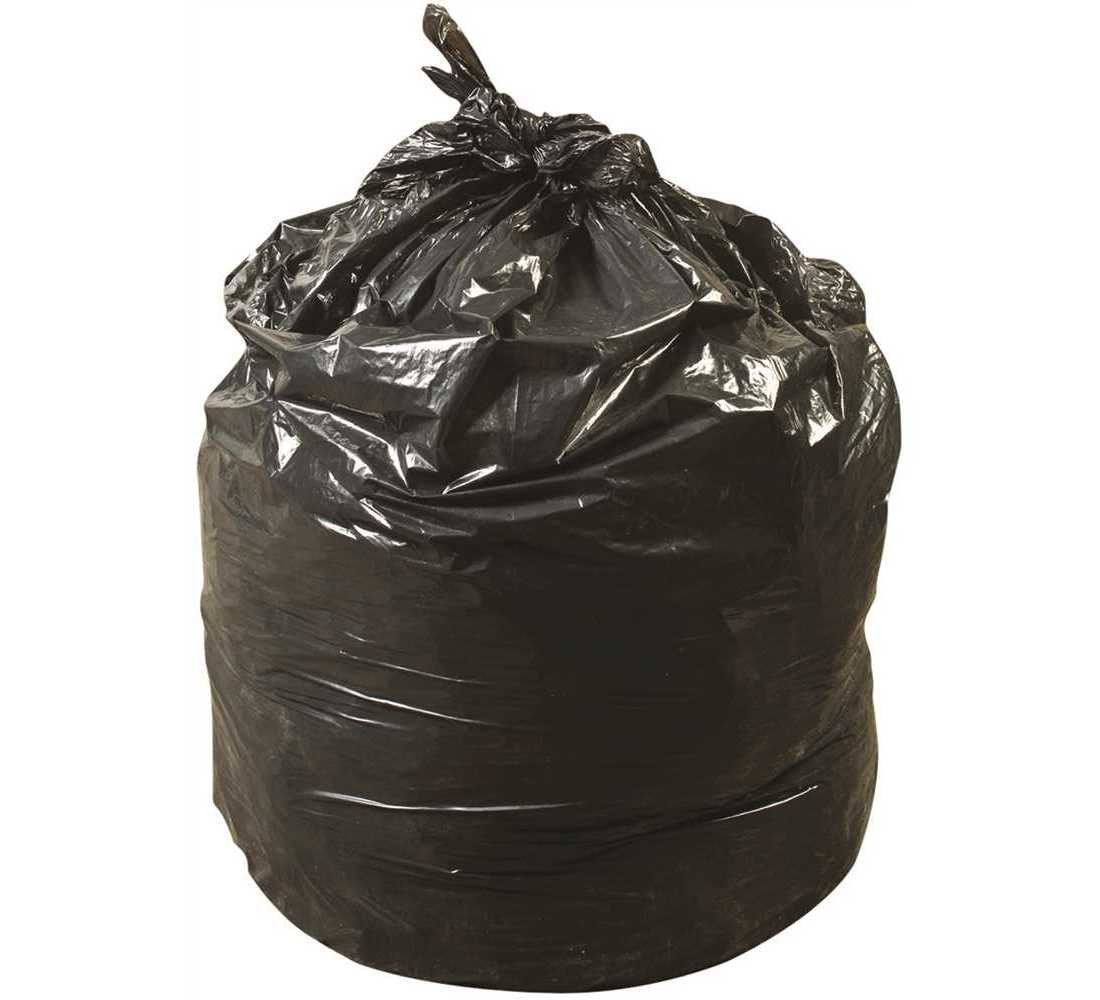 38 in. x 58 in. 1.75 mil 60 Gal. Black Low-Density Trash Bags – pack of 100