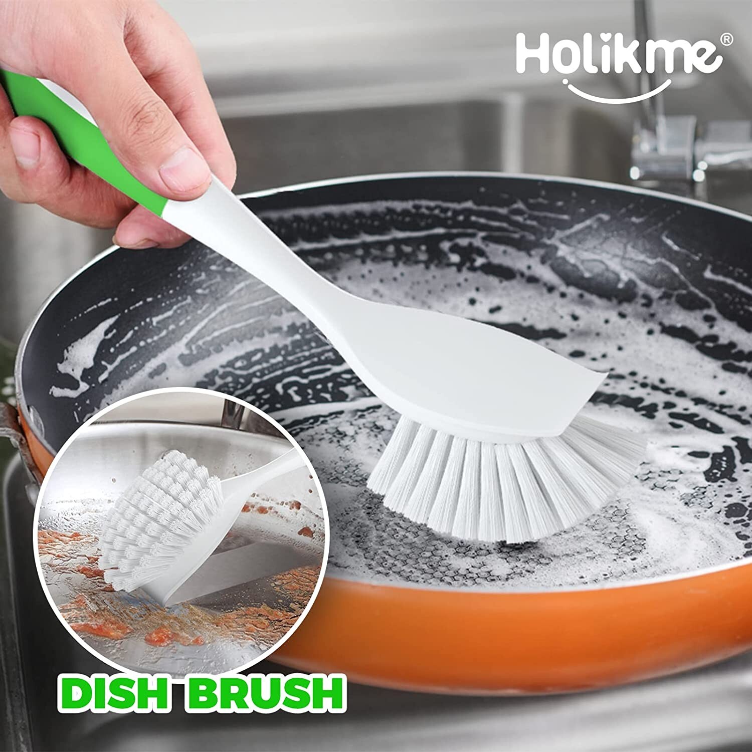 7 Pack Kitchen Cleaning Brush Set, Dish Brush for Cleaning, Kitchen Scrub Brush