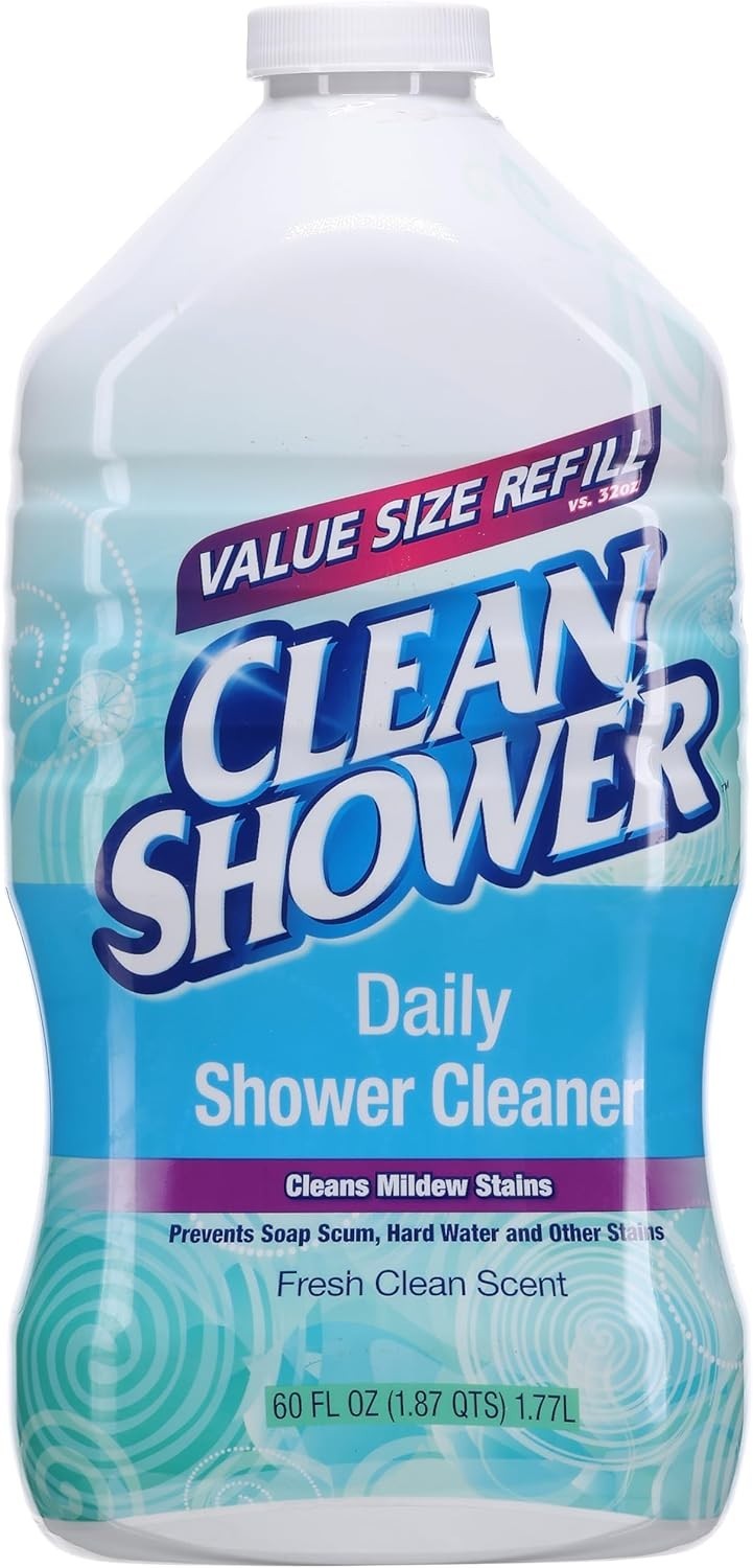 Clean Shower Daily Refill 60 oz – Pack of 5 – Prevents Soap Scum & Mildew