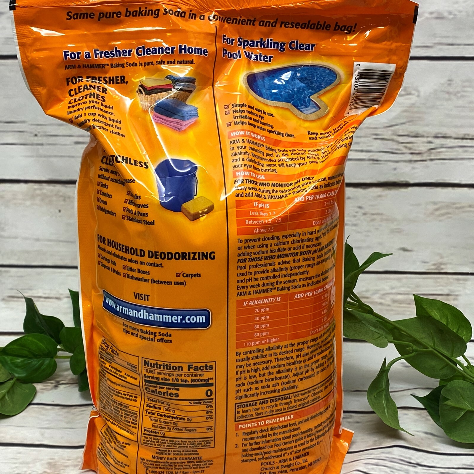 Arm & Hammer Pure Baking Soda Cleaning Pool Maintenance Laundry Odors 13.5 lbs