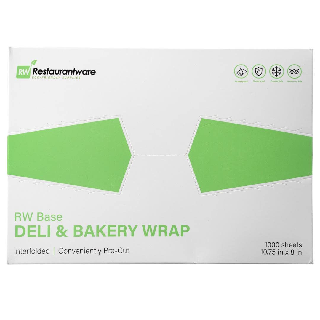 -Rw Base 10.75 X 8 Inch Plastic Deli Sheets, 1000 Interfolded Butcher Plastic Wr